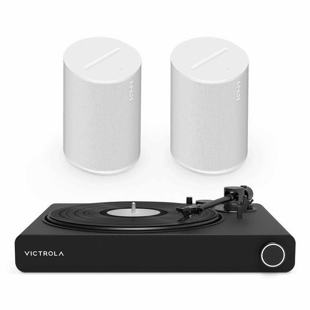 Victrola Stream Onyx Works with Sonos Wireless Turntable with Pair of Sonos Era 100 Wireless Smart Speaker (White) hi-fi class D amplifier,hi-fi class AB amplifier,hi-fi stereo kit for beginners