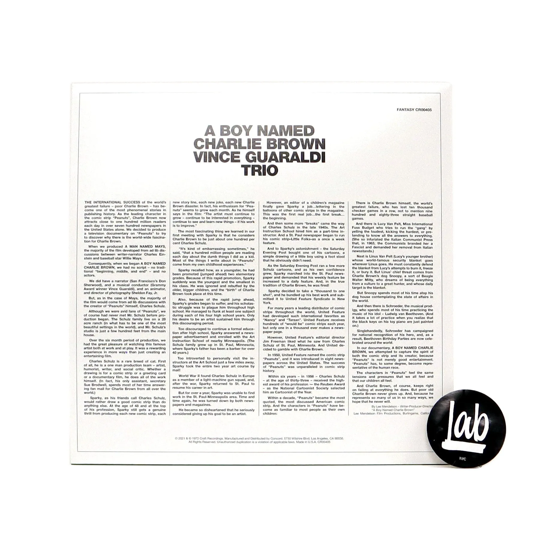 Vince Guaraldi: A Boy Named Charlie Brown Vinyl LP