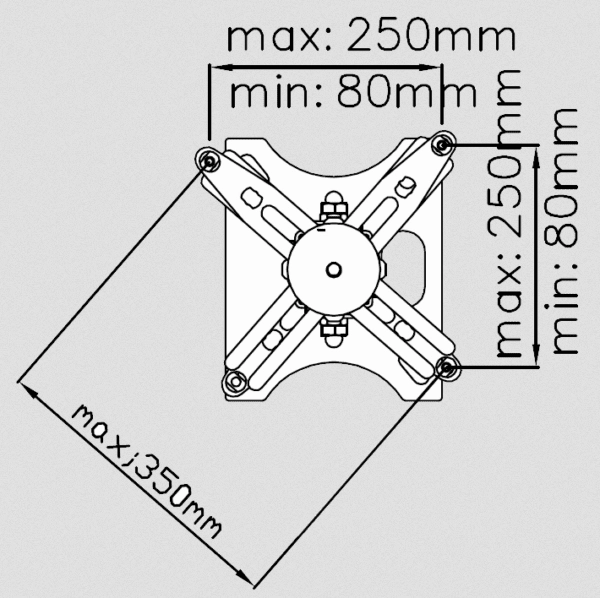 Vision VIS-1932372 Close-Coupled Projector Ceiling Mount