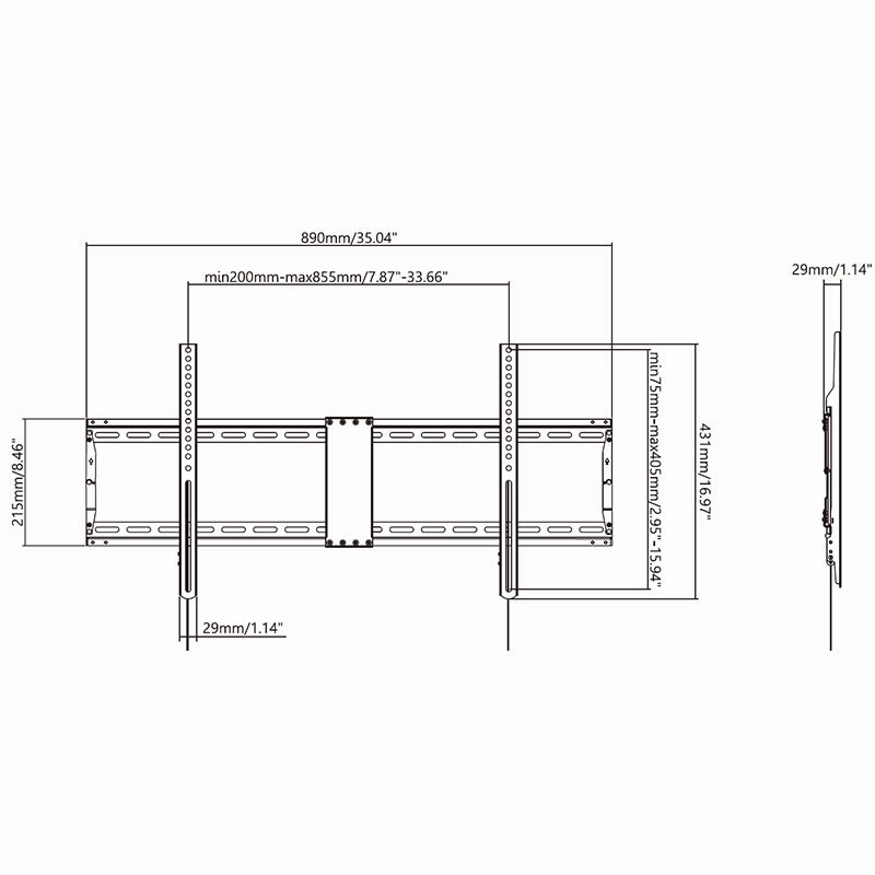 Vision VIS-6333313 - Display Wall Mount VESA 800x400