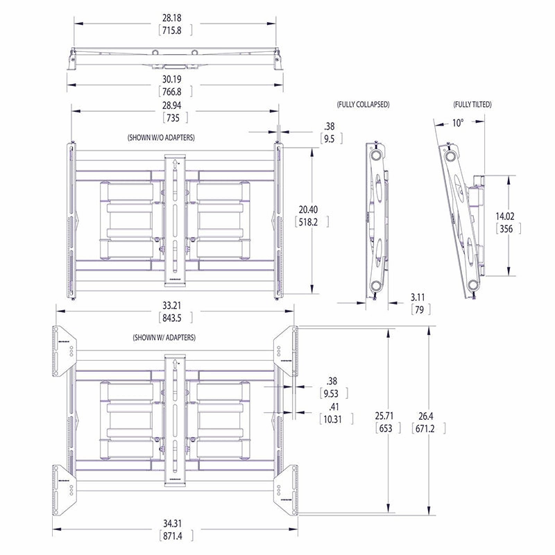 Vogels PFW 6851 Display Wall Mount Turn and Tilt