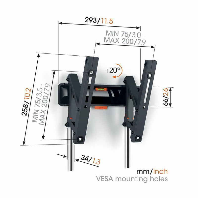 Vogels TVM 3215 Tilting TV Wall Mount - 19 to 43" (Each)