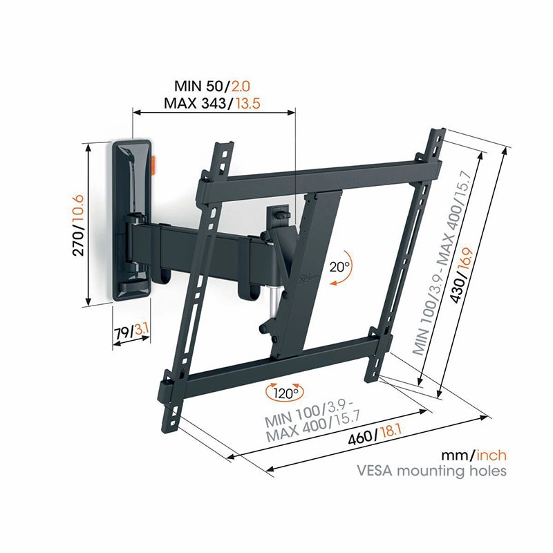 Vogels TVM 3425 Full-Motion TV Wall Mount - 32 to 65"  (Each)