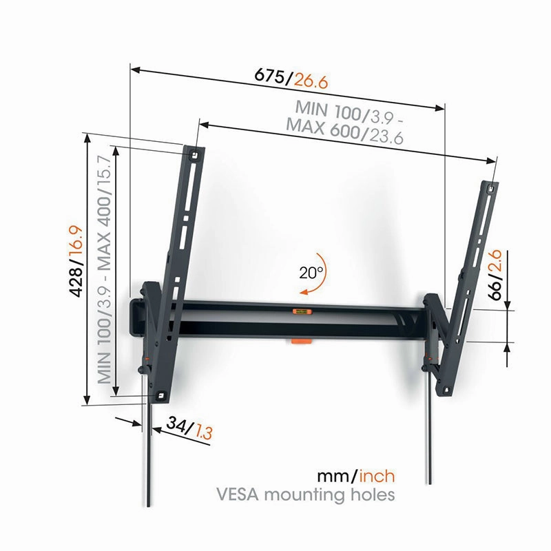 Vogels TVM 3615 Tilting TV Wall Mount - 40 to 77" (Each)