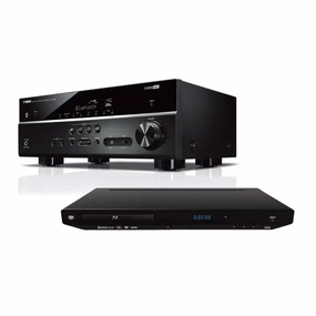 Yamaha RX-V385 & BD S200 Bundle hi-fi analog preamp,hi-fi dynamic range audio,hi-fi stereo for TV